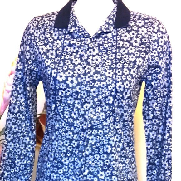 NWT NH NADINE H Women’s Multi Color Printed Floral Pleated Long Sleeve Blouse 38 - Picture 7 of 10